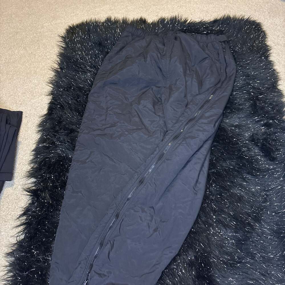 Vintage LL Bean Snow Pants Woman’s L Black Insulated Full Side Zip US Made